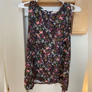 LOFT Floral Sleeveless Blouse Size M
